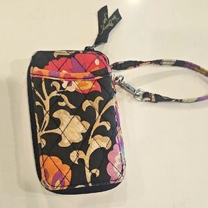 Vera Bradley Black Fabric Wristlet/Wallet